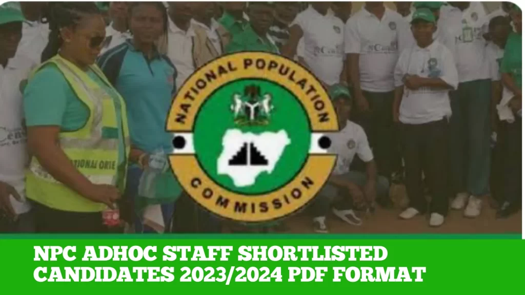 NPC Adhoc Staff Shortlisted candidates 2023