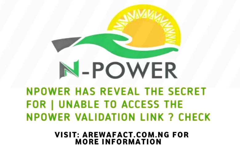 Npower Validation Link
