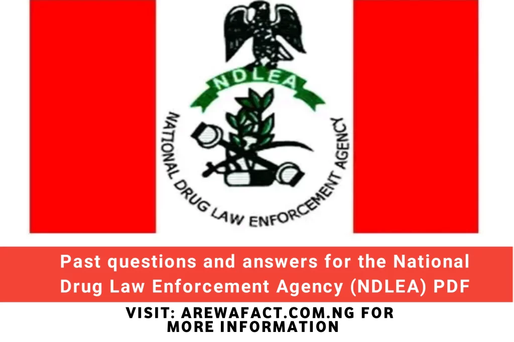 NDLEA Past Question And Answers PDF