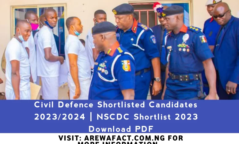 Civil Defence Shortlisted Candidates 2023