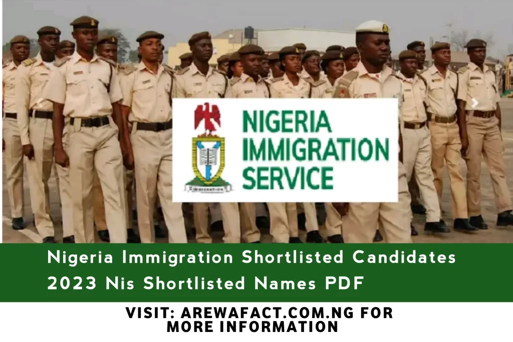 Nigeria Immigration Shortlisted Candidates 2023