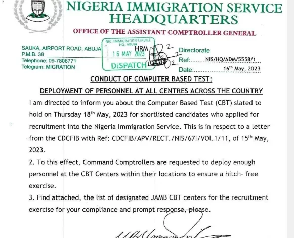 NIS CBT Centre in All 36 States