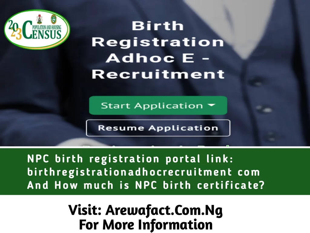 npc birth registration portal