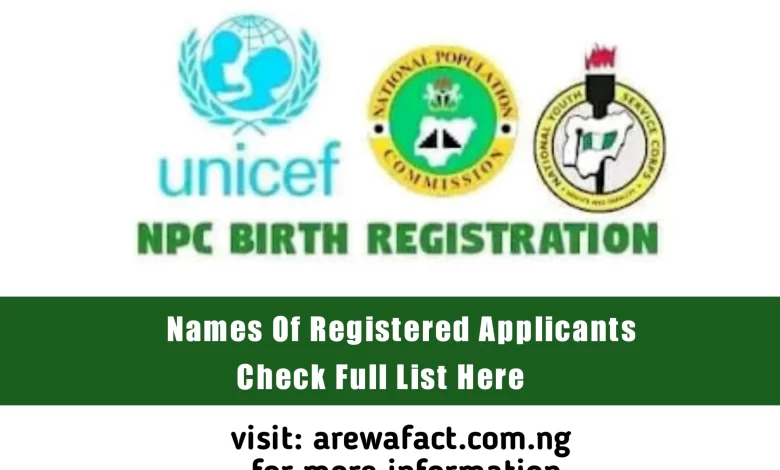 NPC birth registration Recruitment 2023