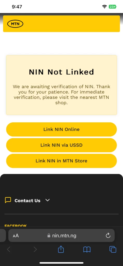 How To Link NIN To MTN