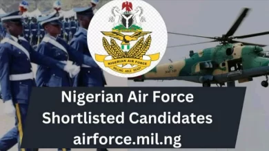 Nigerian Airforce Shortlisted Candidates Names