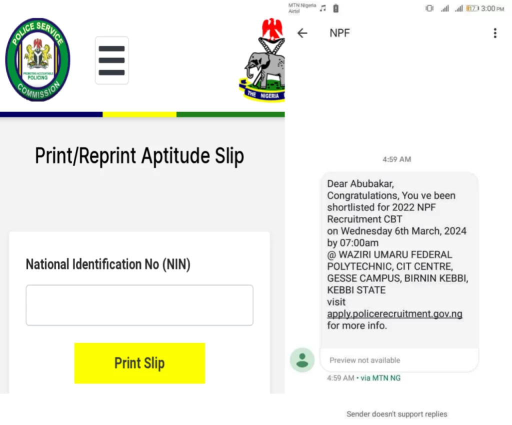 How To Print Police Aptitude Test Slip