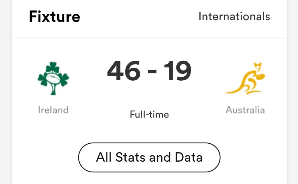 Ireland Vs Australia