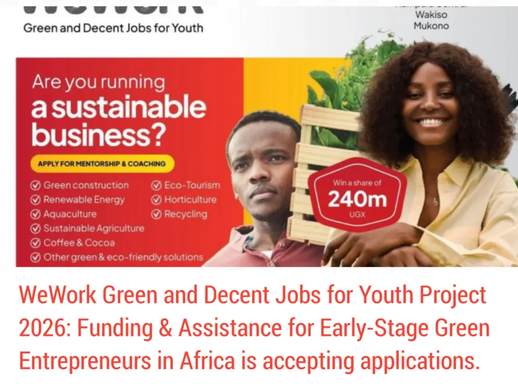 WeWork Green and Decent Jobs for Youth Project 2026